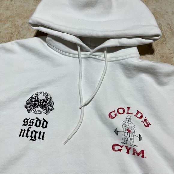 Darc Sport Wolves x Golds Gym Hoodie  Mens Size Medium - Picture 4 of 6